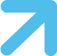 Icono flecha azul claro