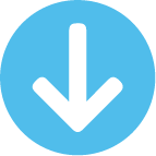 Icono flecha rellena azul claro